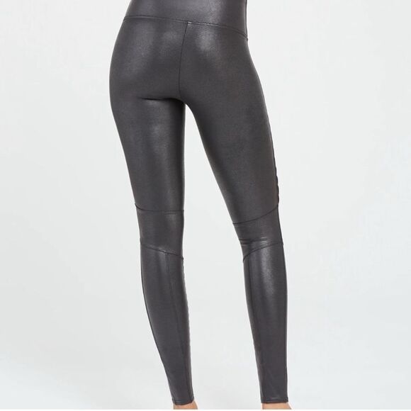 Spanx Faux Leather Moto Leggings size XL - Picture 2 of 12